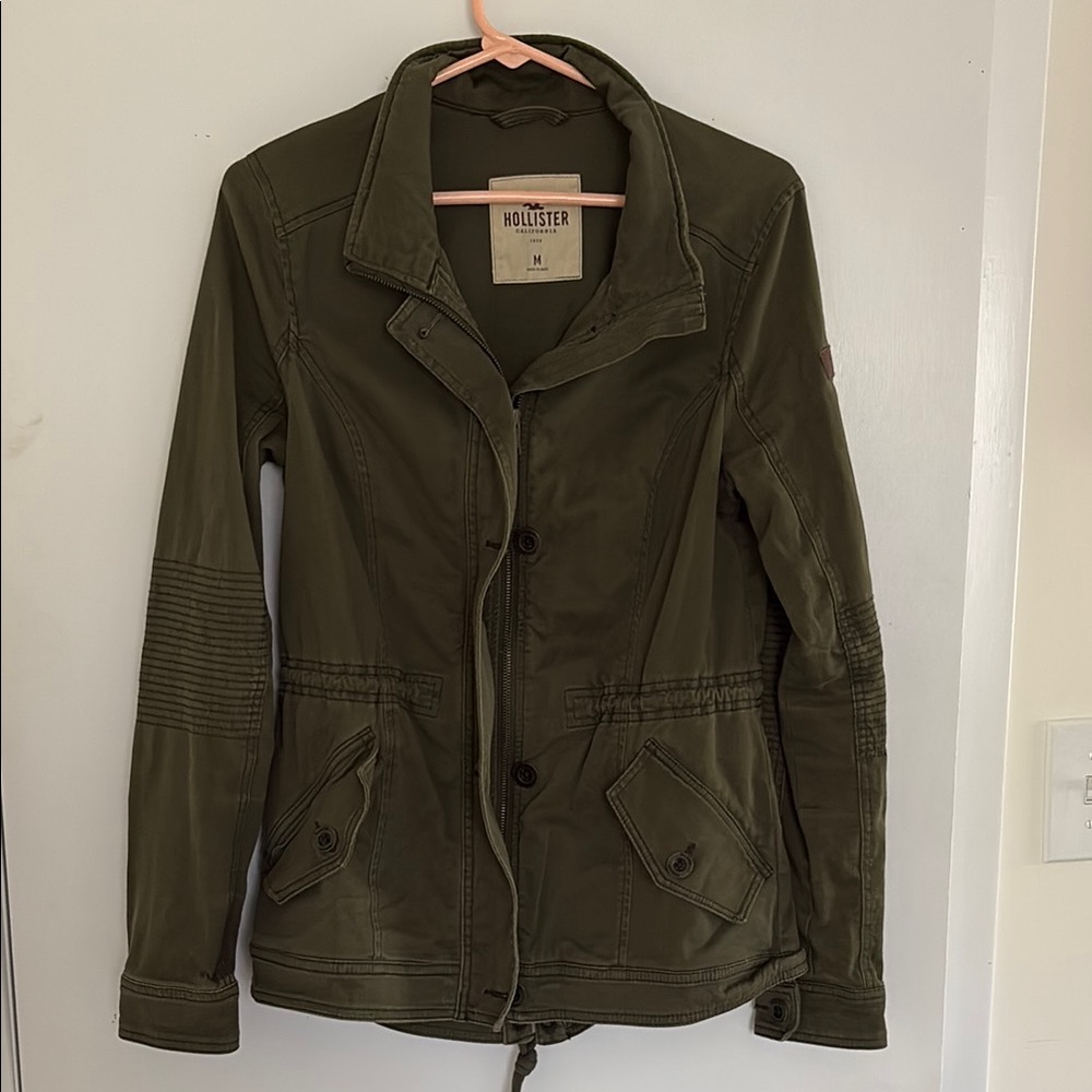 Hollister Green Utility Jacket with Tailored Fit